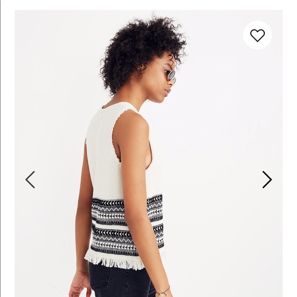 Madewell Villagrove Sweater Tank | Bright Ivory - Picture 2 of 8